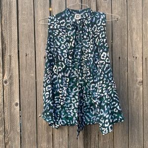 Anne Klein leopard sleeveless